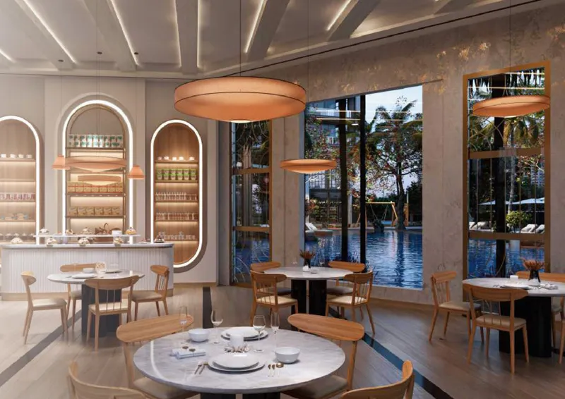 Eldeco Trinity Lucknow Luxury Clubhouse and Dining Area